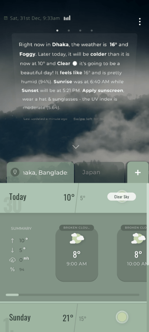 Optic Weather Screenshot